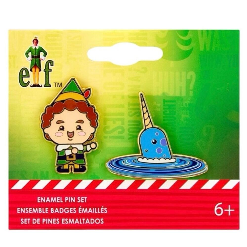 Loungefly Elf Mr. Narwhal Enamel Pin Set - BoxLunch Exclusive new Christmas